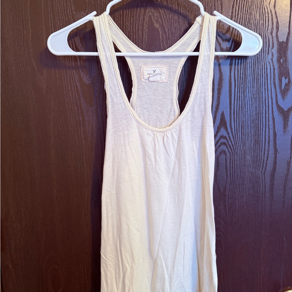 American Eagle Outfitters Cream Tank Top